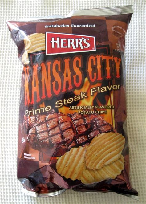 Herr's Kansas City Prime Steak Flavor Artificially Flavored Potato Chips | Junk Food Betty