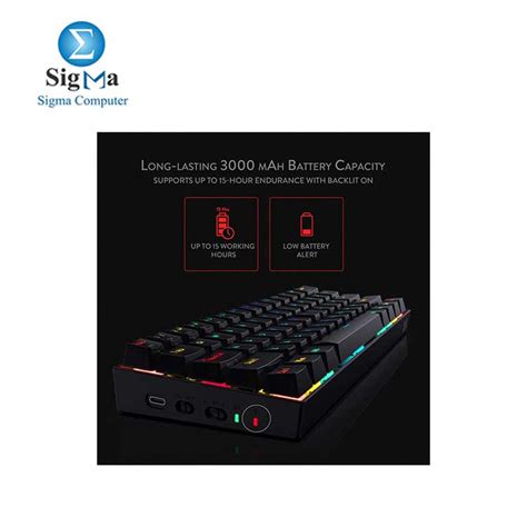 Redragon K530 Compact RGB Wireless Mechanical Keyboard, 61 Keys TKL ...