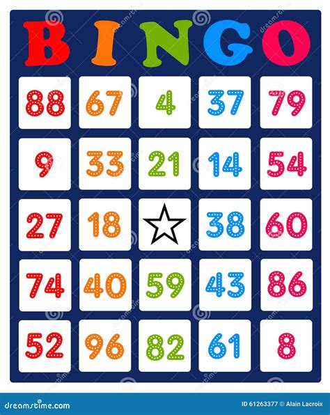 Bingo Card Royalty-Free Stock Photography | CartoonDealer.com #61263377