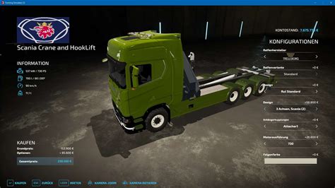 FS22 Scania S620 HKL Hooklift and Crane Truck v1.0.0.0 - FS 22 Trucks Mod Download