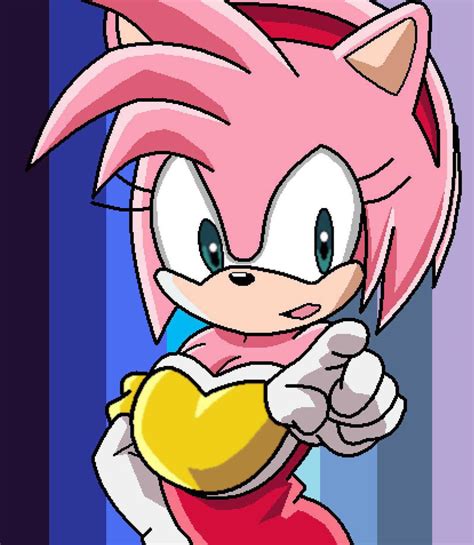 Amy Rose with Rouge's clothes by DranzertheEternal on DeviantArt