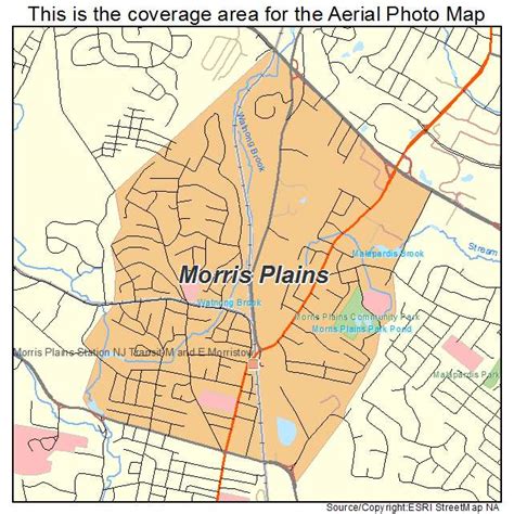 Aerial Photography Map of Morris Plains, NJ New Jersey