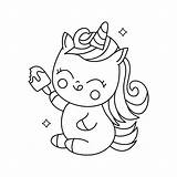 Premium Vector  Cute Unicorn coloring element For kids sketch template
