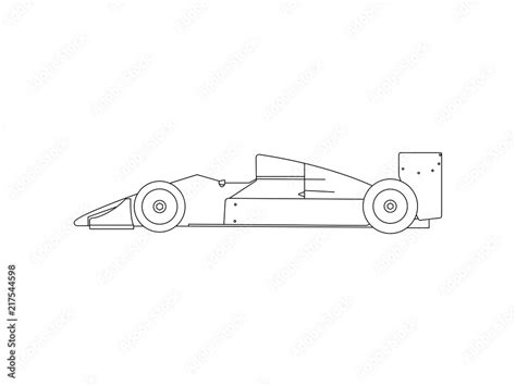 Formula 1 race car line drawing vector vector de Stock | Adobe Stock