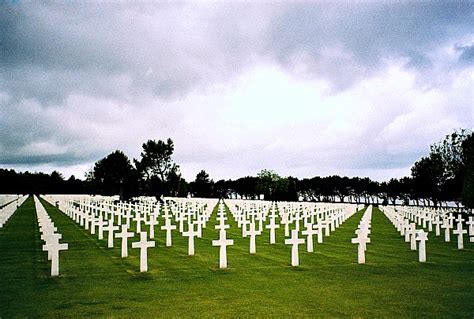 Omaha Beach cemetery in Normandy at Colleville-sur-Mer