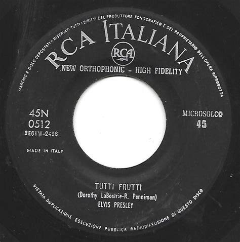 Elvis Presley – Tutti Frutti (1957, Vinyl) - Discogs