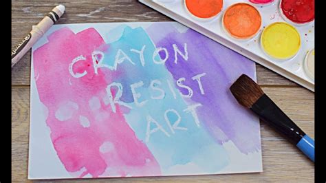 Resist Art – Best Crayon Watercolour Technique - YouTube