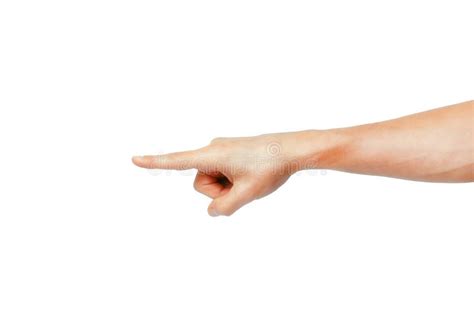 Hand Pushing Isolated On A White Background Stock Photo - Image of human, click: 96746584