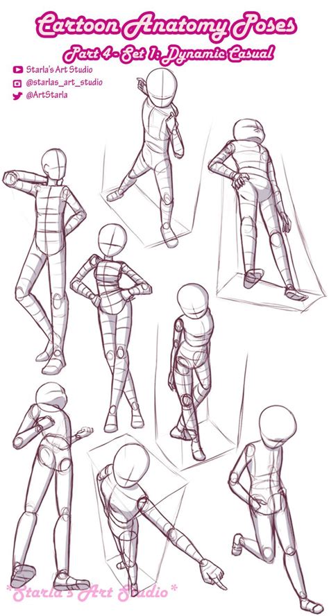 Drawing Dynamic Cartoon Standing Poses ~Starla's Art Studio | Anatomy ...