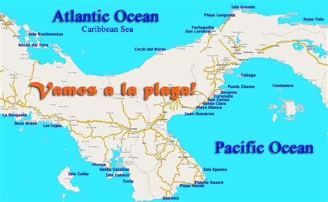 Mapa De Panama Playas