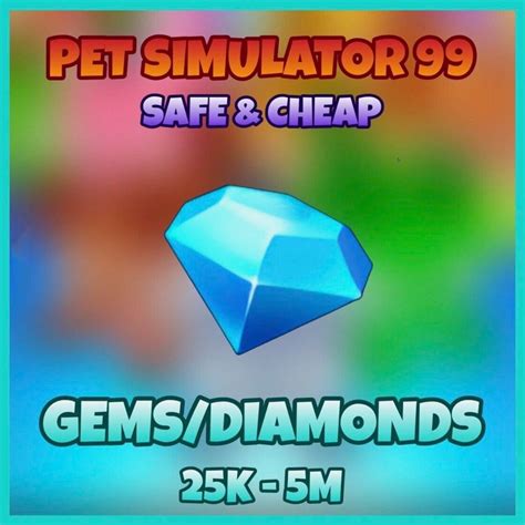 PET SIMULATOR 99 100K GEMS PS99 Gems or Diamonds 100k Pack Safe & Fast - Etsy