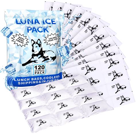 Buy Luna Ice Gel Ice Packs - Dry Ice for Lunch Bags & Injuries - Reusable & Long-Lasting Cold ...