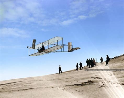 On this day in 1903, the Wright Brothers made their first flight with a powered aircraft ...