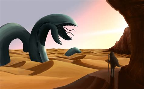 ArtStation - Dune Concept Art - Sandworm + WIP