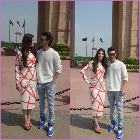 Aayush Sharma and Warina Hussain promote Loveyatri at India Gate