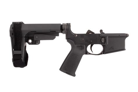 Aero Precision AR-15 Pistol Complete Lower Receiver - MOE Grip & SBA3 ...