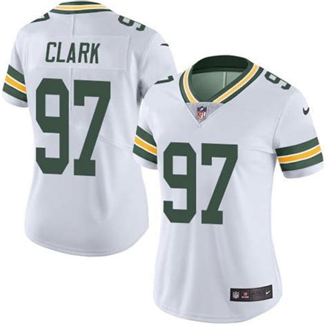 Nike Packers 97 Kenny Clark White Women Vapor Untouchable Limited Jersey