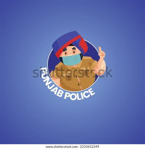 Punjab Police Vector Mascot Logo Template Stock Vector (Royalty Free ...