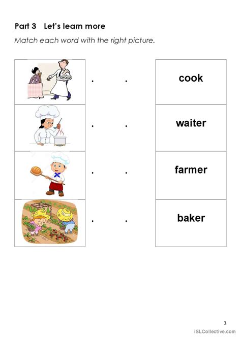 Jobs: English ESL worksheets pdf & doc