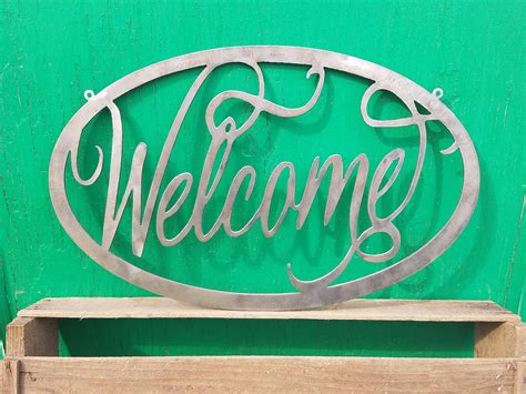 Metal Welcome Sign by WhiteFamilyHomestead on Etsy | Metal welcome sign ...