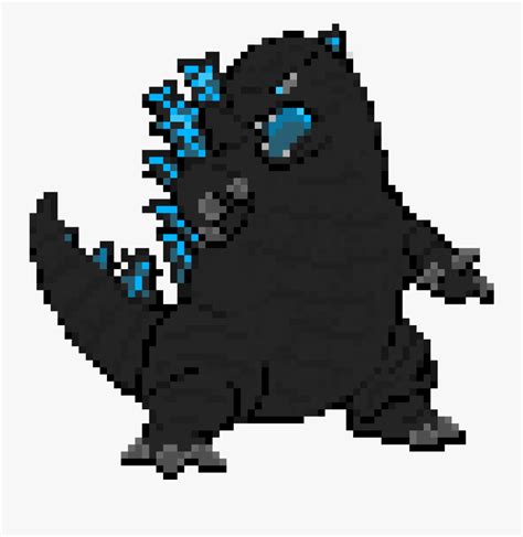 Minecraft Pixel Art Godzilla , Free Transparent Clipart - ClipartKey