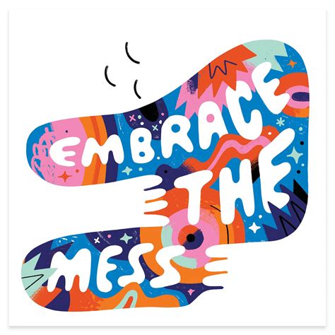 12x12 Embrace the Mess Print - Etsy