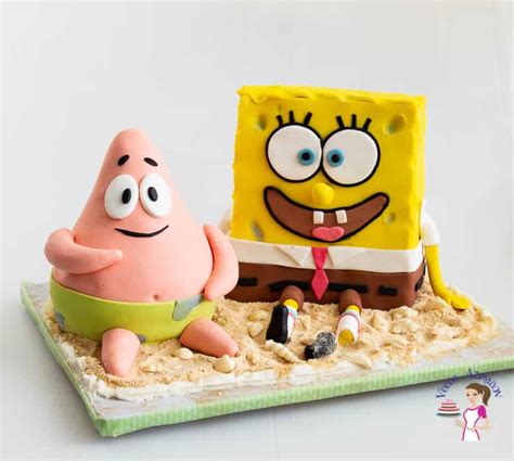 SpongeBob Cake Tutorial - Veena Azmanov