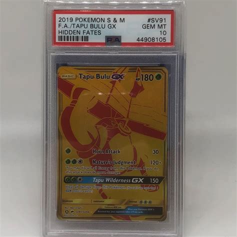 Tapu Bulu PSA 10 Hidden fates gold card, Hobbies & Toys, Toys & Games ...