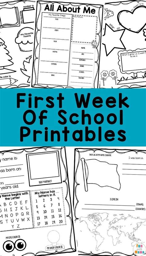 First Day of School Activities + Printables | First day of school ...