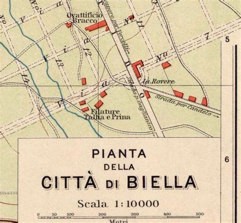 Old Map of Biella 1930 Vintage Map Wall Map Print - VINTAGE MAPS AND PRINTS