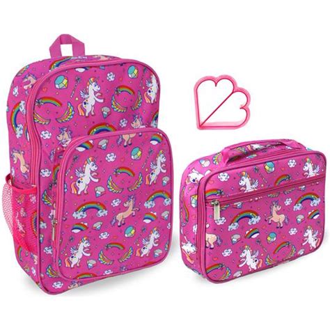 Keeli Kids - Keeli Kids Pink Unicorn Lunch Box and Backpack School Book ...