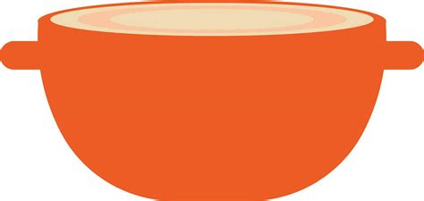 Orange bowl in flat style. 24829169 Vector Art at Vecteezy