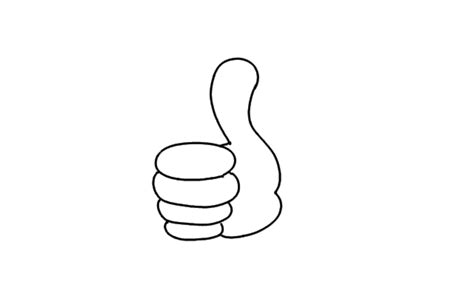 Thumbs Up Drawing Easy - Drawing Of Thumbs Up Clipart Hand Drawing Ok Vector Library | Bodegawasuon