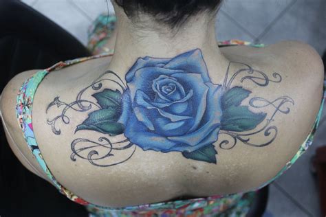 Blue rose tattoo I did | Tattoos, Rose tattoos, Blue rose tattoos