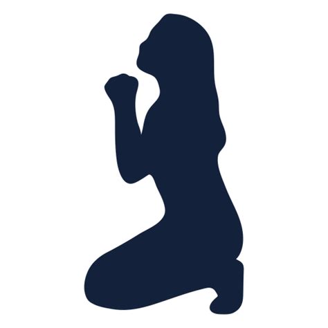 Woman Praying Silhouette PNG & SVG Design For T-Shirts