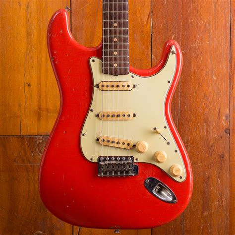 Fender Stratocaster 1963 Fiesta Red Guitar For Sale Max Guitar