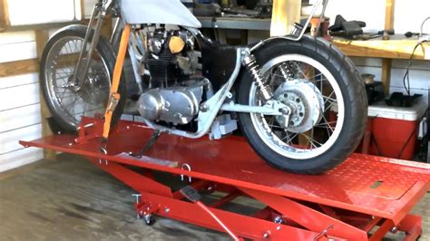 New harbor freight motorcycle lift ☺ - YouTube