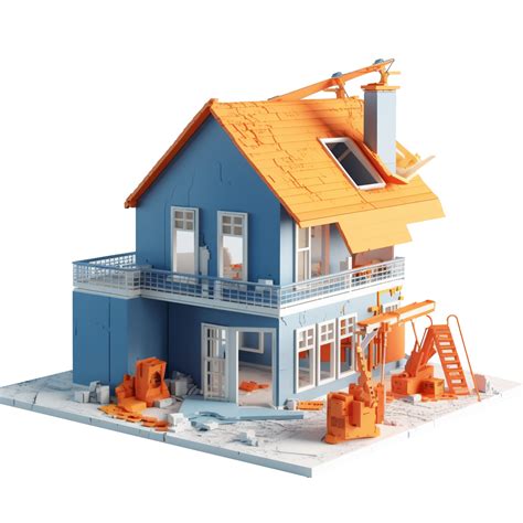 under construction house isolated on background with 24509320 PNG