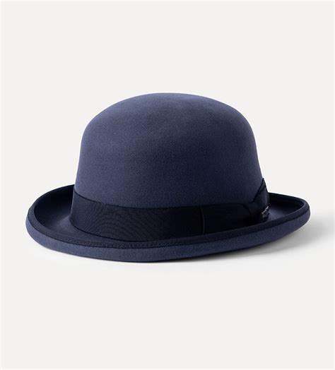 Short Brim Wool And Cashmere Mens Bowler Hat - Mossant Paris