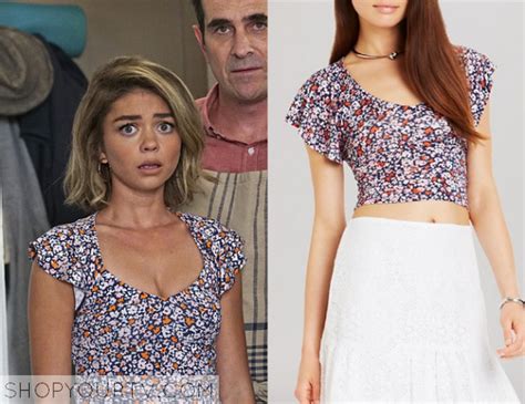 Modern Family: Season 7 Episode 1 Haley’s Floral Crop Top – Shop Your TV