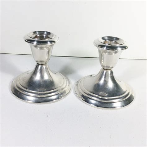 Vintage Gorham Silver Candle Stick Holders 1960s - Etsy