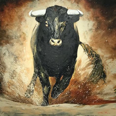 Charging Bull Painting at PaintingValley.com | Explore collection of ...