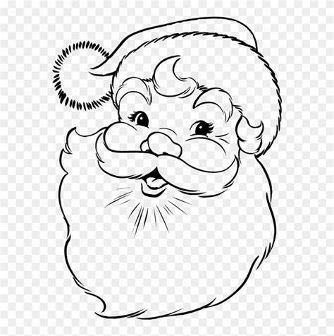 Face Of Santa Claus In Christmas Coloring Pages - Drawing Santa Claus Eyes, HD Png Download ...