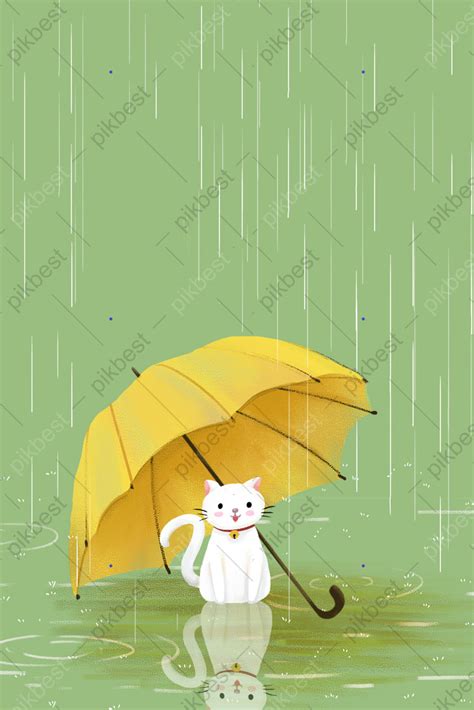 Animal Gato Blanco Verde Estética Literatura Y Arte Lluvia Dibujos ...