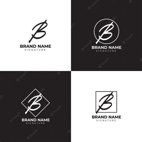 Premium Vector | Stylish letter b signature handwriting logo