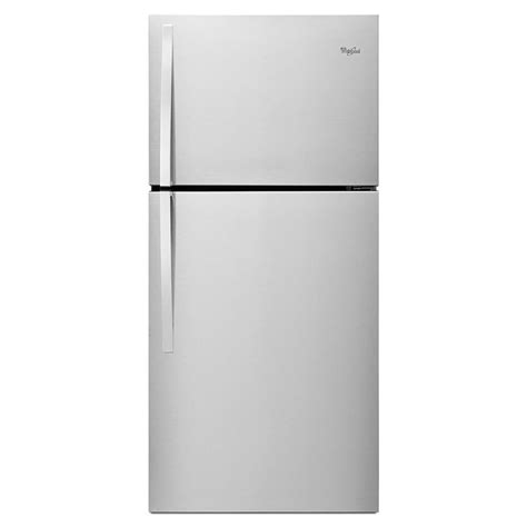 Shop Whirlpool 19.2-cu ft Top-Freezer Refrigerator (Silver) at Lowes.com