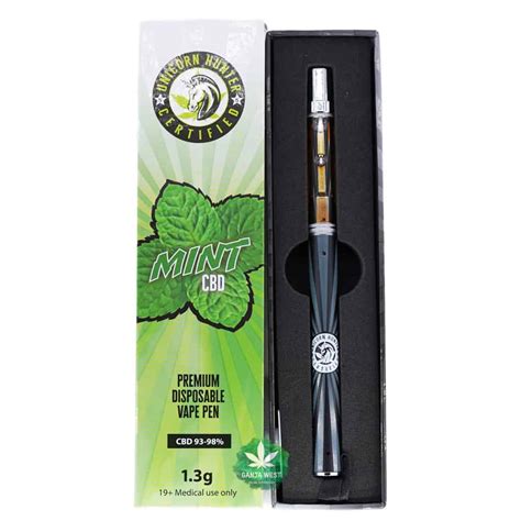 Buy Mint CBD Vape Pen Disposable 1.3g online at BudLyft