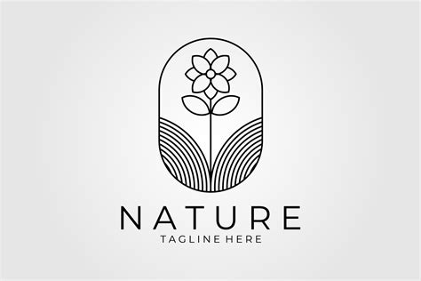 Nature Logo Design. Line Art Logo Vector Graphic by PrastHF · Creative ...