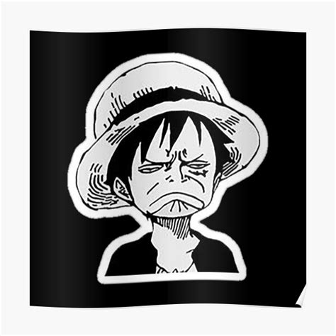 "funny luffy face" Poster for Sale by Animestic | Redbubble