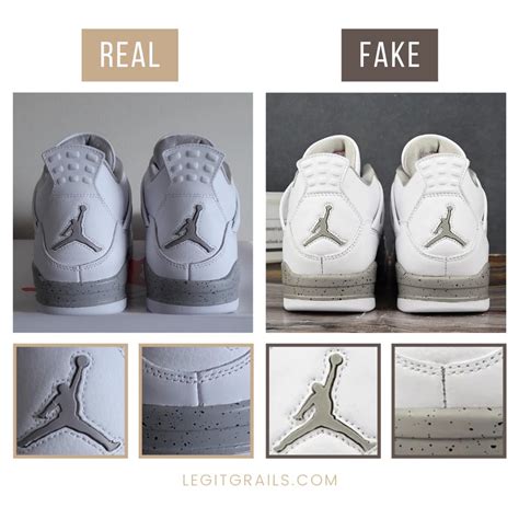 How To Spot Fake Jordan 4 Retro White Oreo Sneakers – LegitGrails